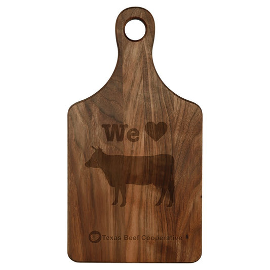 Laser Engraved Walnut Paddle Shape Cutting Board