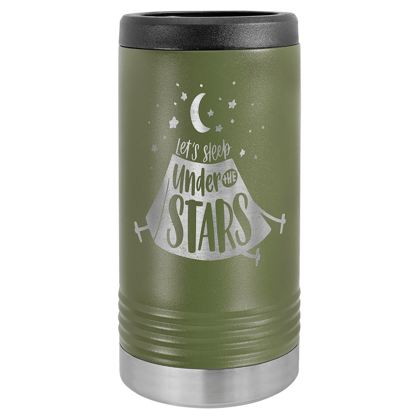 12 oz. Laser Engraved Polar Camel Slim Stainless Steel Vacuum Insulated Beverage Holder