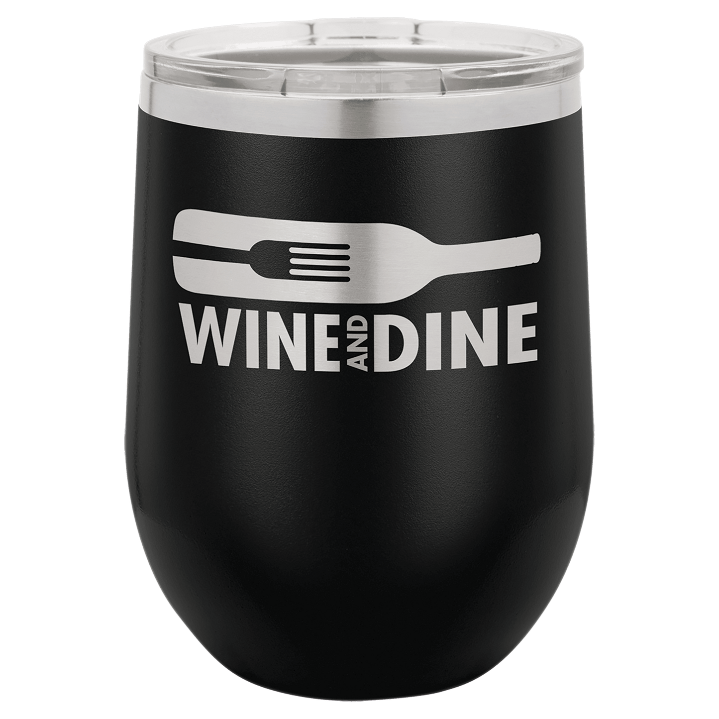 12 oz. Laser Engraved Polar Camel Stemless Wine Tumbler