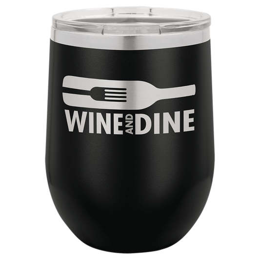 12 oz. Laser Engraved Polar Camel Stemless Wine Tumbler