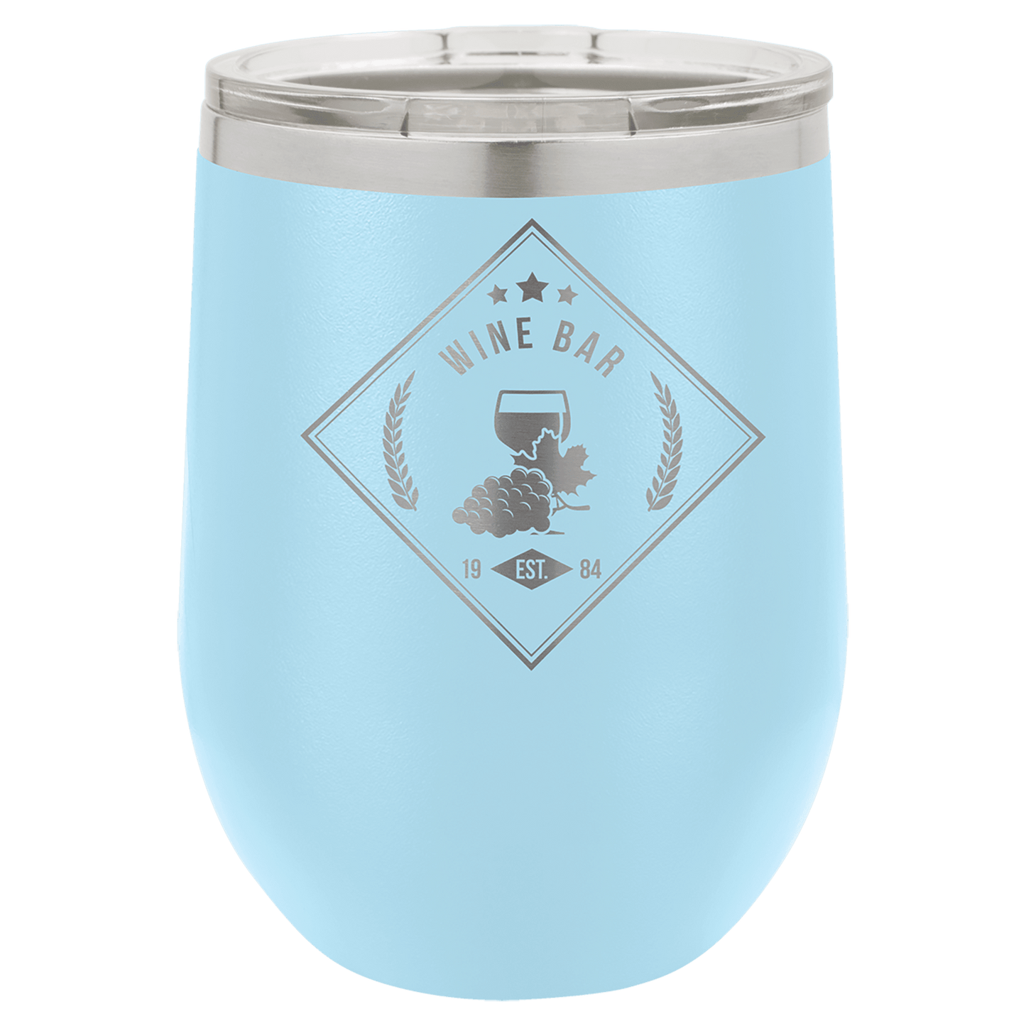 12 oz. Laser Engraved Polar Camel Stemless Wine Tumbler