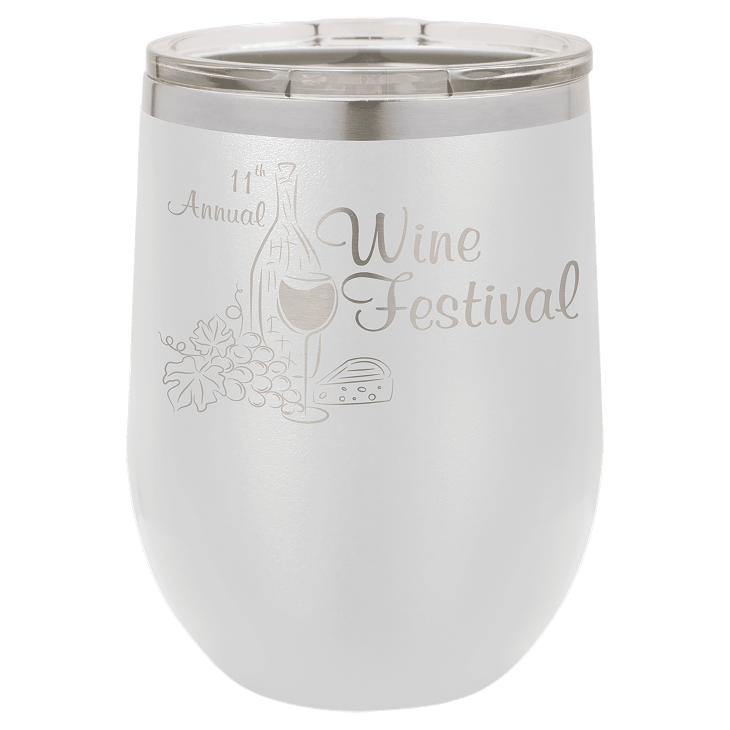 12 oz. Laser Engraved Polar Camel Stemless Wine Tumbler