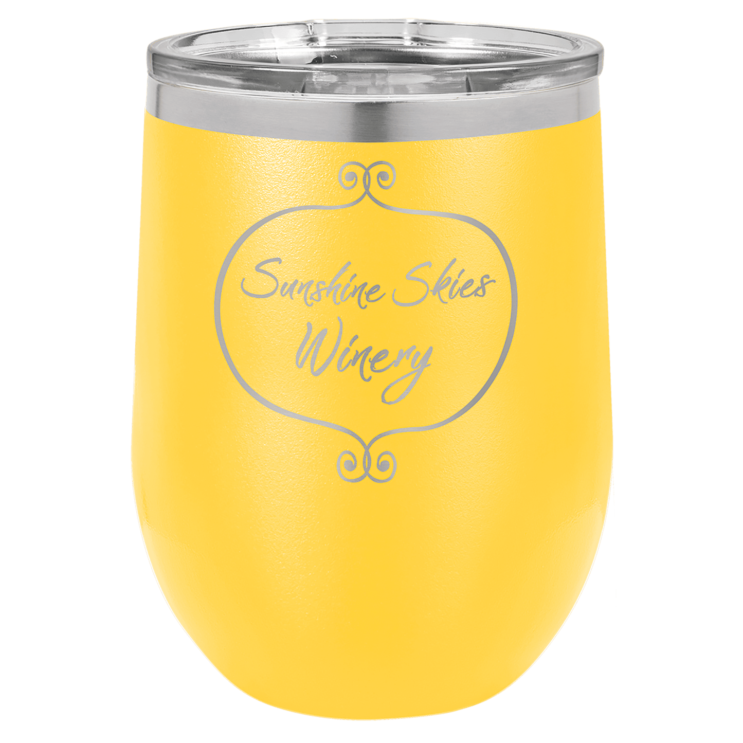 12 oz. Laser Engraved Polar Camel Stemless Wine Tumbler