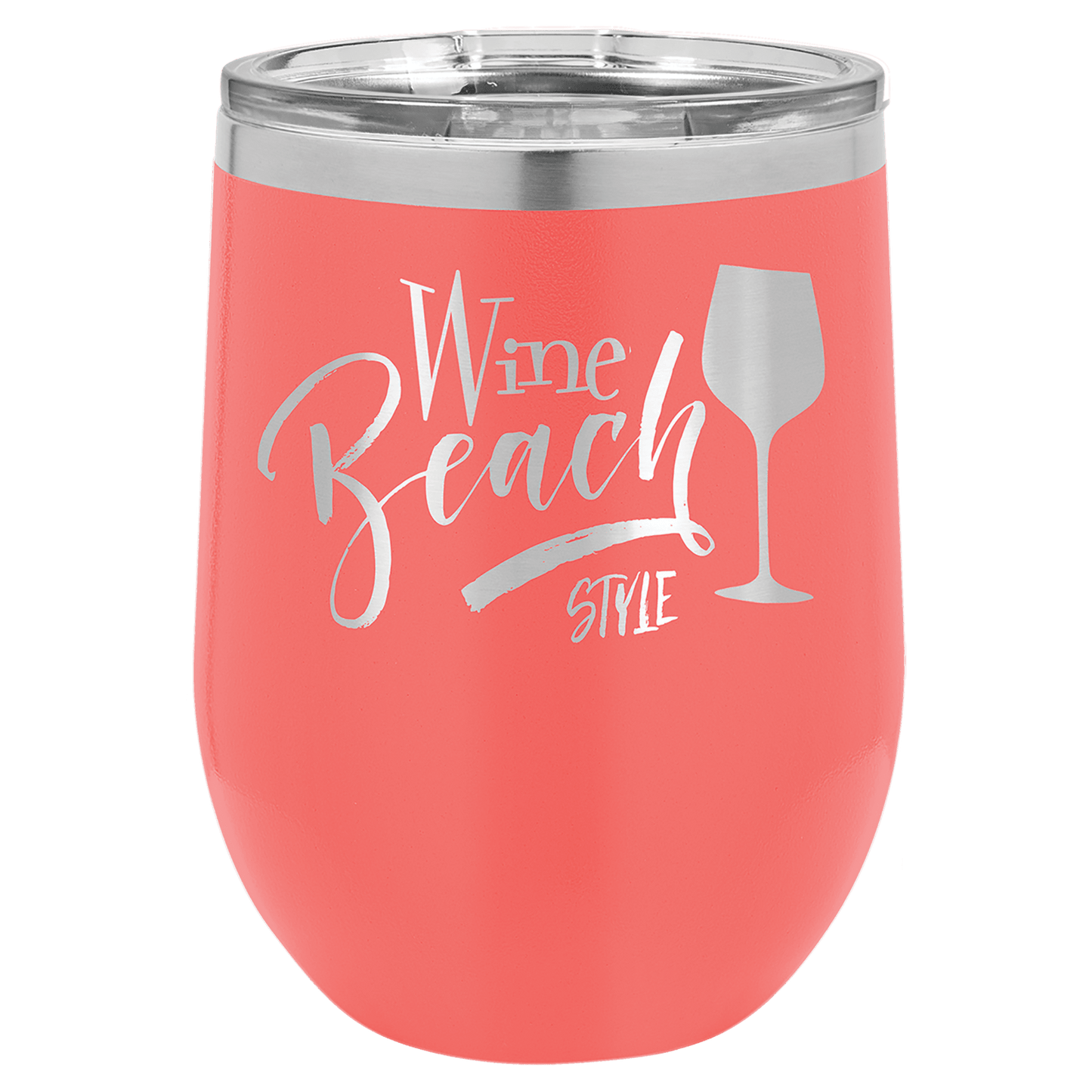 12 oz. Laser Engraved Polar Camel Stemless Wine Tumbler