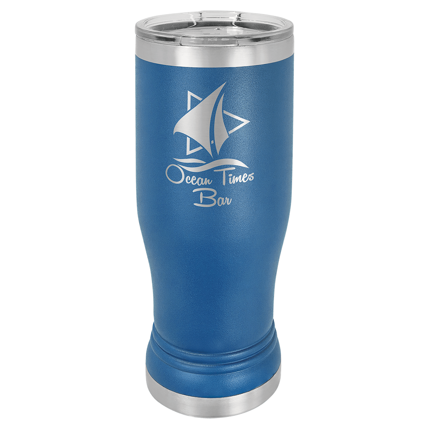 20 oz. Laser Engraved Polar Camel Pilsner with Clear Lid