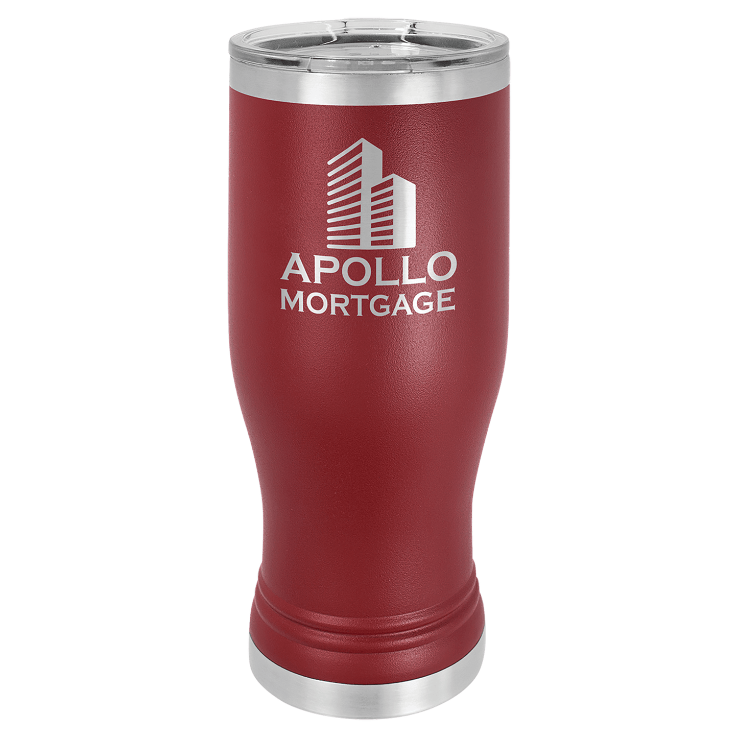 20 oz. Laser Engraved Polar Camel Pilsner with Clear Lid